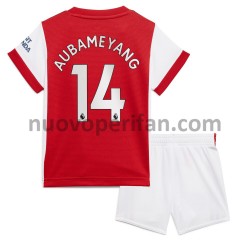 Maglie da Calcio Arsenal Pierre-Emerick Aubameyang 14 Bambino Prima Tenuta 2021-2022 Maniche Corte