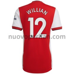 Maglie da Calcio Arsenal Willian 12 Prima Tenuta 2021-2022 Maniche Corte