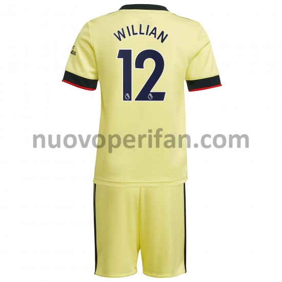 Maglie da Calcio Arsenal Willian 12 Bambino Trasferta Tenuta 2021-2022 Maniche Corte