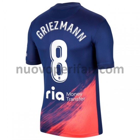 Maglie da Calcio Atlético Madrid Antoine Griezmann 8 Trasferta Tenuta 2021-2022 Maniche Corte