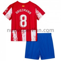 Maglie da Calcio Atlético Madrid Antoine Griezmann 8 Bambino Prima Tenuta 2021-2022 Maniche Corte