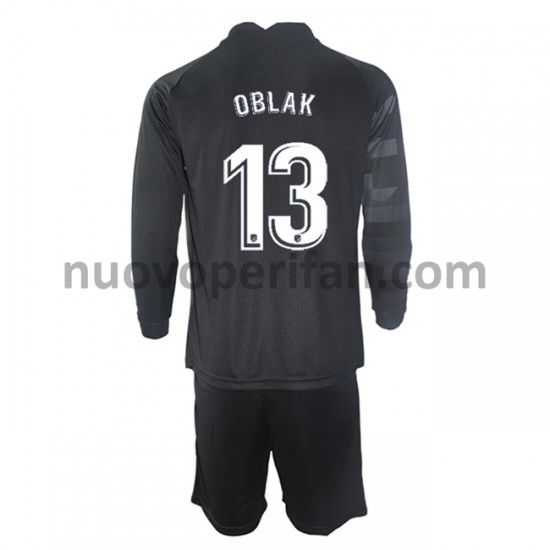 Maglie da Calcio Atlético Madrid Portiere Jan Oblak 13 Bambino Trasferta Tenuta 2021-2022 Maniche Lunghe