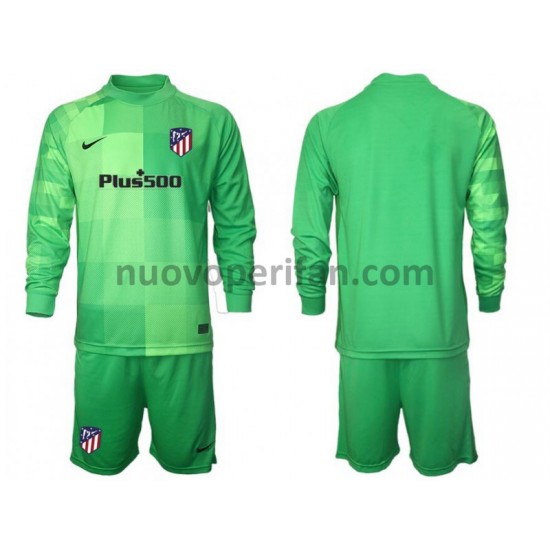 Maglie da Calcio Atlético Madrid Portiere Bambino Alternativa Tenuta 2021-2022 Maniche Lunghe