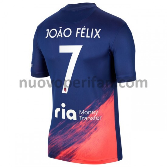 Maglie da Calcio Atlético Madrid Joao Felix 7 Trasferta Tenuta 2021-2022 Maniche Corte
