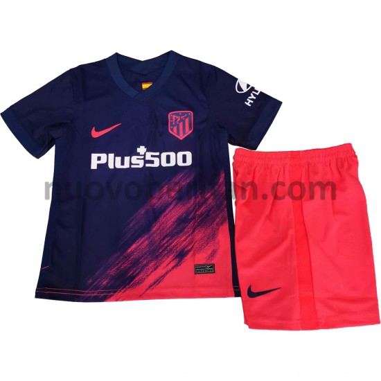Maglie da Calcio Atlético Madrid Bambino Trasferta Tenuta 2021-2022 Maniche Corte