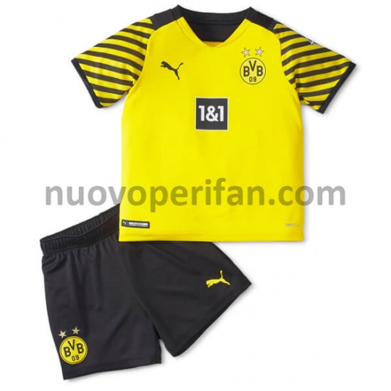 Maglie da Calcio Borussia Dortmund Bambino Prima Tenuta 2021-2022 Maniche Corte
