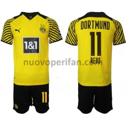 Maglie da Calcio Borussia Dortmund Marco Reus 11 Bambino Prima Tenuta 2021-2022 Maniche Corte