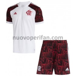 Maglie da Calcio CR Flamengo Bambino Trasferta Tenuta 2021-2022 Maniche Corte