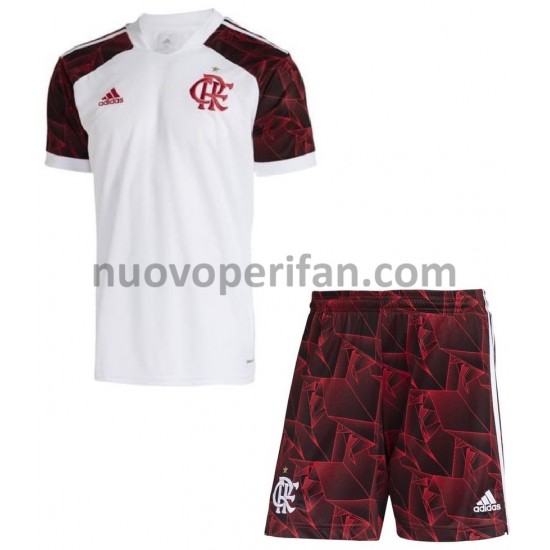 Maglie da Calcio CR Flamengo Bambino Trasferta Tenuta 2021-2022 Maniche Corte