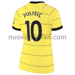 Maglie da Calcio Chelsea Christian Pulisic 10 Donna Trasferta Tenuta 2021-2022 Maniche Corte