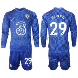 Maglie da Calcio Chelsea Havertz 29 Bambino Prima Tenuta 2021-2022 Maniche Lunghe