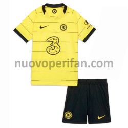 Maglie da Calcio Chelsea Bambino Trasferta Tenuta 2021-2022 Maniche Corte