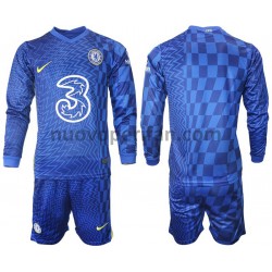 Maglie da Calcio Chelsea Bambino Prima Tenuta 2021-2022 Maniche Lunghe