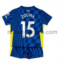 Maglie da Calcio Chelsea Kurt Zouma 15 Bambino Prima Tenuta 2021-2022 Maniche Corte