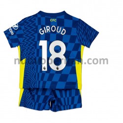 Maglie da Calcio Chelsea Olivier Giroud 18 Bambino Prima Tenuta 2021-2022 Maniche Corte