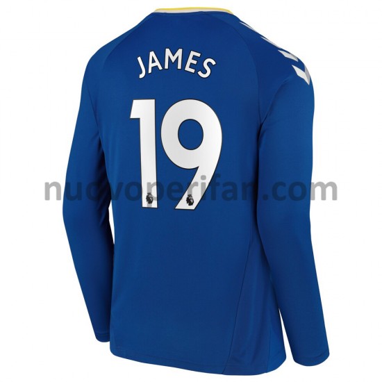 Maglie da Calcio Everton James Rodriguez 19 Prima Tenuta 2021-2022 Maniche Lunghe