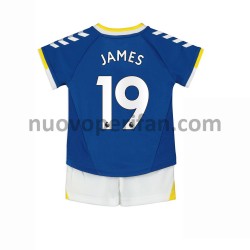 Maglie da Calcio Everton James Rodriguez 19 Bambino Prima Tenuta 2021-2022 Maniche Corte