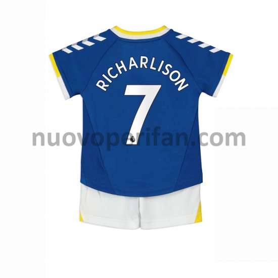 Maglie da Calcio Everton Richarlison 7 Bambino Prima Tenuta 2021-2022 Maniche Corte