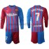 Maglie da Calcio FC Barcelona Antoine Griezmann 7 Bambino Prima Tenuta 2021-2022 Maniche Lunghe