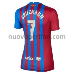 Maglie da Calcio FC Barcelona Antoine Griezmann 7 Donna Prima Tenuta 2021-2022 Maniche Corte