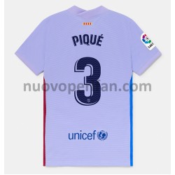 Maglie da Calcio FC Barcelona Gerard Pique 3 Trasferta Tenuta 2021-2022 Maniche Corte