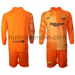 Maglie da Calcio FC Barcelona Portiere Bambino Prima Tenuta 2021-2022 Maniche Lunghe