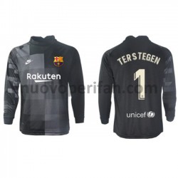 Maglie da Calcio FC Barcelona Portiere Ter Stegen 1 Trasferta Tenuta 2021-2022 Maniche Lunghe