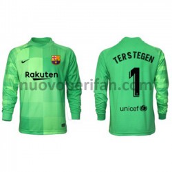Maglie da Calcio FC Barcelona Portiere Ter Stegen 1 Alternativa Tenuta 2021-2022 Maniche Lunghe