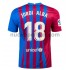 Maglie da Calcio FC Barcelona Jordi Alba 18 Prima Tenuta 2021-2022 Maniche Corte