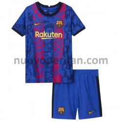 Maglie da Calcio FC Barcelona Bambino Alternativa Tenuta 2021-2022 Maniche Corte