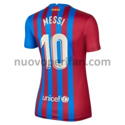 Maglie da Calcio FC Barcelona Lionel Messi 10 Donna Prima Tenuta 2021-2022 Maniche Corte