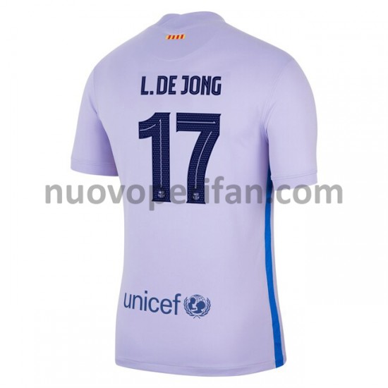 Maglie da Calcio FC Barcelona Luke De Jong 17 Trasferta Tenuta 2021-2022 Maniche Corte