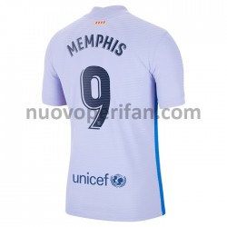 Maglie da Calcio FC Barcelona Memphis Depay 9 Trasferta Tenuta 2021-2022 Maniche Corte