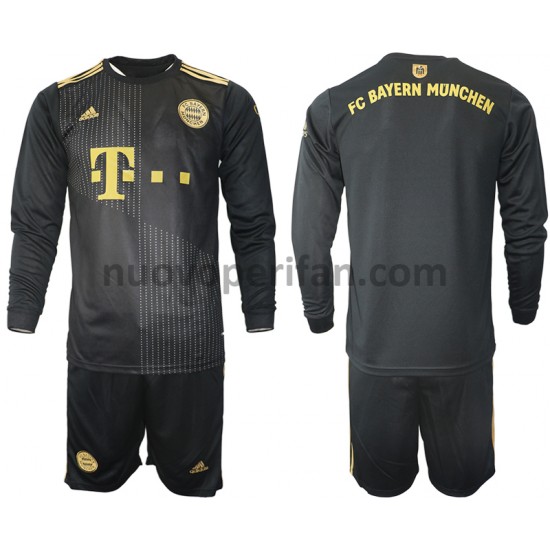 Maglie da Calcio FC Bayern München Bambino Trasferta Tenuta 2021-2022 Maniche Lunghe