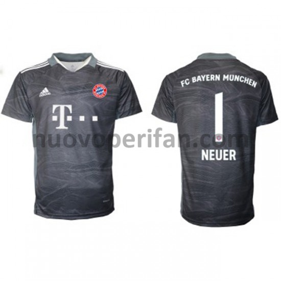 Maglie da Calcio FC Bayern München Portiere Manuel Neuer 1 Trasferta Tenuta 2021-2022 Maniche Corte