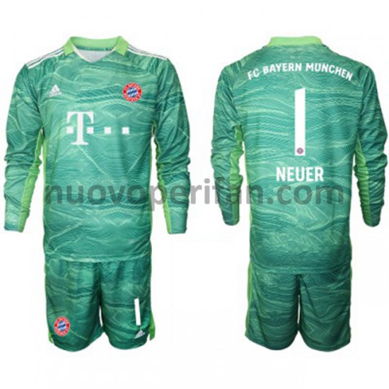 Maglie da Calcio FC Bayern München Portiere Manuel Neuer 1 Bambino Alternativa Tenuta 2021-2022 Maniche Lunghe
