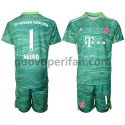 Maglie da Calcio FC Bayern München Portiere Manuel Neuer 1 Bambino Alternativa Tenuta 2021-2022 Maniche Corte
