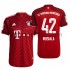 Maglie da Calcio FC Bayern München Jamal Musiala 42 Prima Tenuta 2021-2022 Maniche Corte