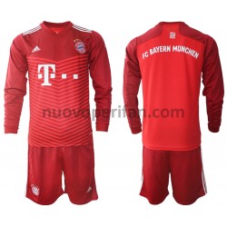 Maglie da Calcio FC Bayern München Bambino Prima Tenuta 2021-2022 Maniche Lunghe