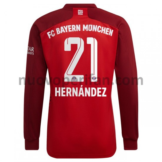 Maglie da Calcio FC Bayern München Lucas Hernandez 21 Prima Tenuta 2021-2022 Maniche Lunghe