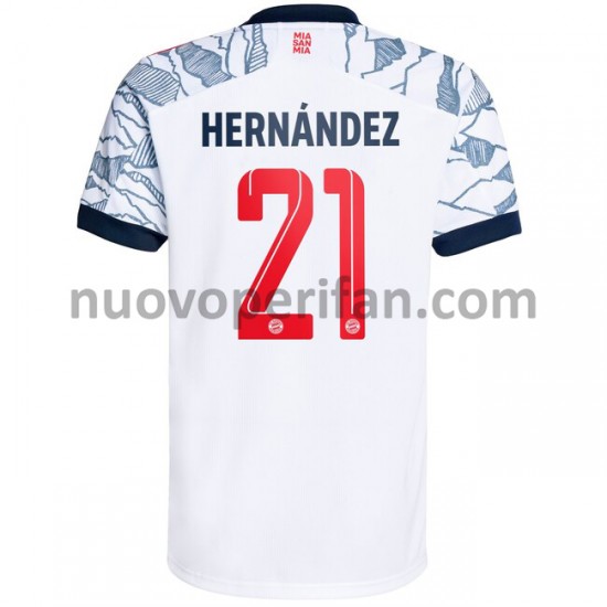 Maglie da Calcio FC Bayern München Lucas Hernandez 21 Alternativa Tenuta 2021-2022 Maniche Corte