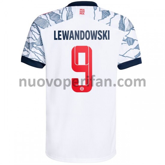Maglie da Calcio FC Bayern München Robert Lewandowski 9 Alternativa Tenuta 2021-2022 Maniche Corte