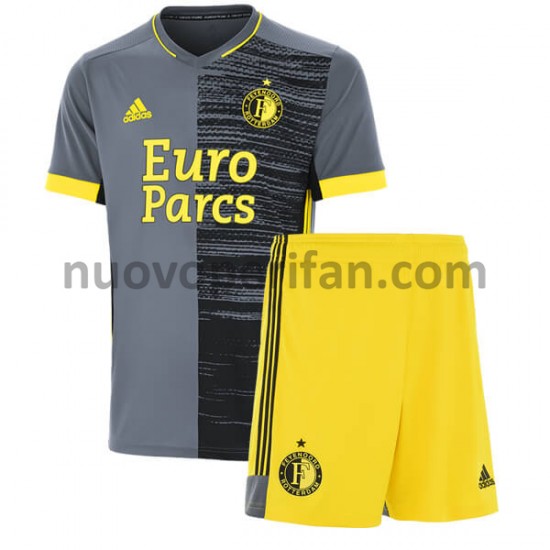 Maglie da Calcio Feyenoord Rotterdam Bambino Trasferta Tenuta 2021-2022 Maniche Corte