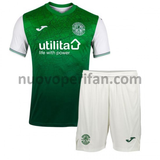 Maglie da Calcio Hibernian Bambino Prima Tenuta 2021-2022 Maniche Corte