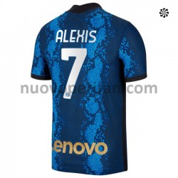 Maglie da Calcio Inter Milan Alexis Sanchez 7 Prima Tenuta 2021-2022 Maniche Corte