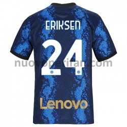 Maglie da Calcio Inter Milan Christian Eriksen 24 Prima Tenuta 2021-2022 Maniche Corte