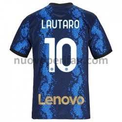 Maglie da Calcio Inter Milan Lautaro Martinez 10 Prima Tenuta 2021-2022 Maniche Corte
