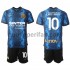 Maglie da Calcio Inter Milan Lautaro Martinez 10 Bambino Prima Tenuta 2021-2022 Maniche Corte