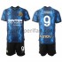 Maglie da Calcio Inter Milan Romelu Lukaku 9 Bambino Prima Tenuta 2021-2022 Maniche Corte