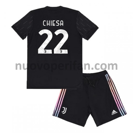 Maglie da Calcio Juventus Federico Chiesa 22 Bambino Trasferta Tenuta 2021-2022 Maniche Corte